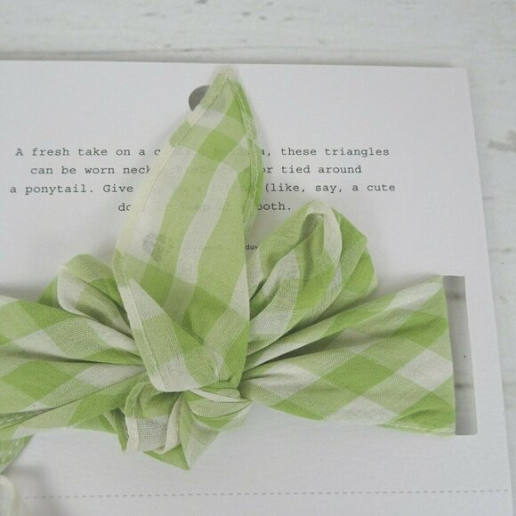 New Madewell Triangle Bandanas 2-Pack Gingham Plaid Scarves Bohemian - Picture 9 of 9